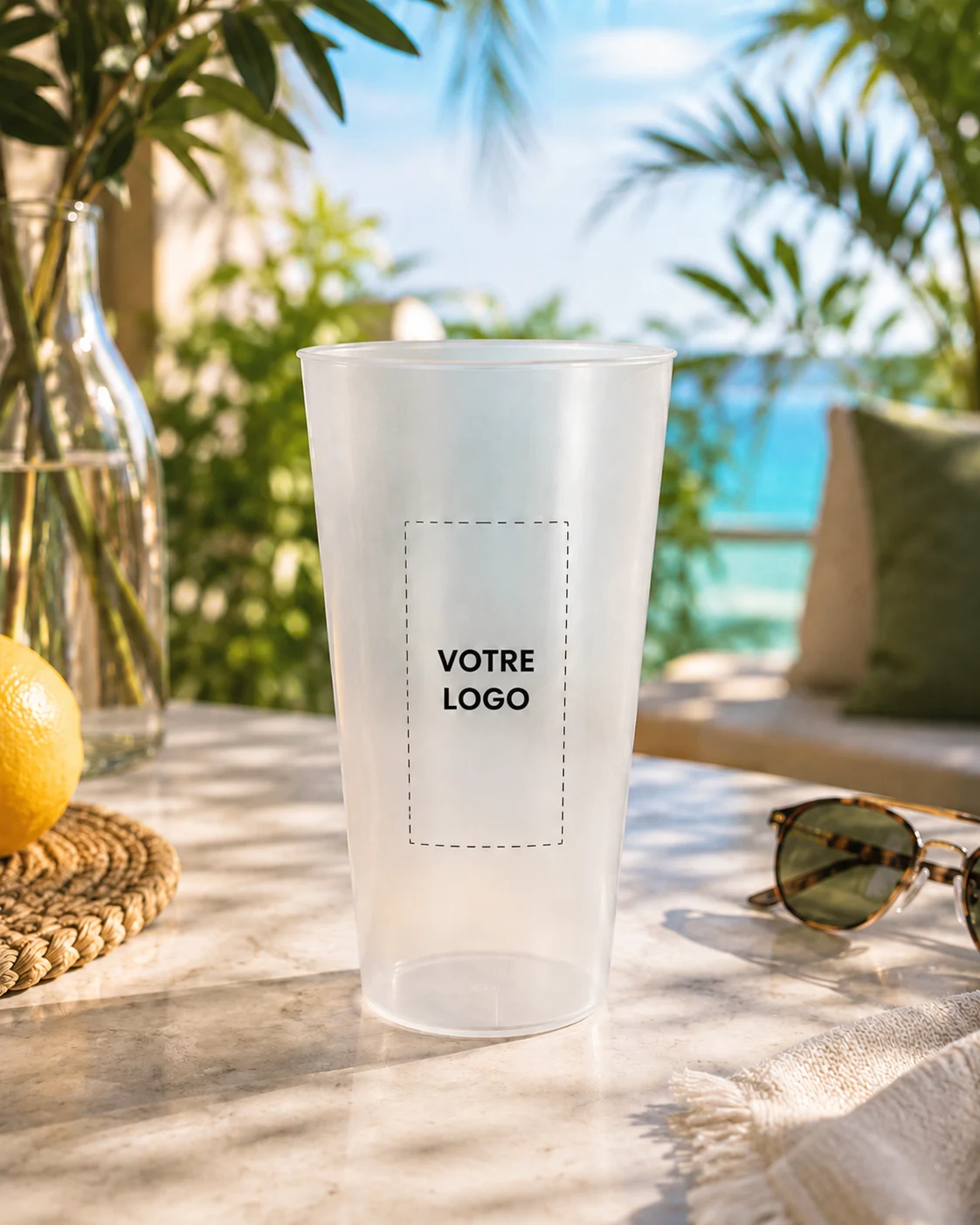 Verre en plastique personnalisé